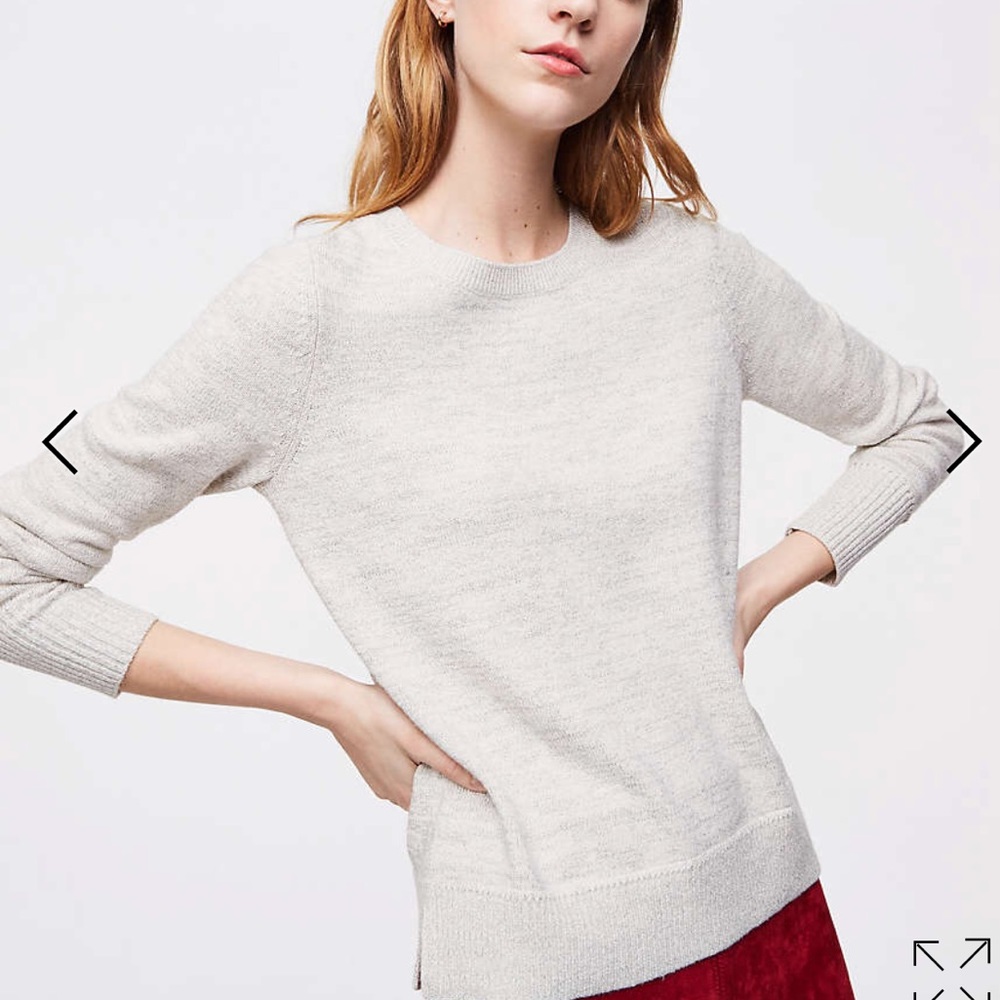 Loft navy Crewneck Sweater